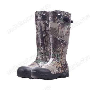 Камуфляжные резиновые охотничьи сапоги